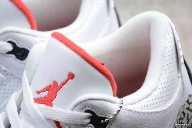 Throw Free Retro Line Cement Air Jordan 3 White 923096-101 0127